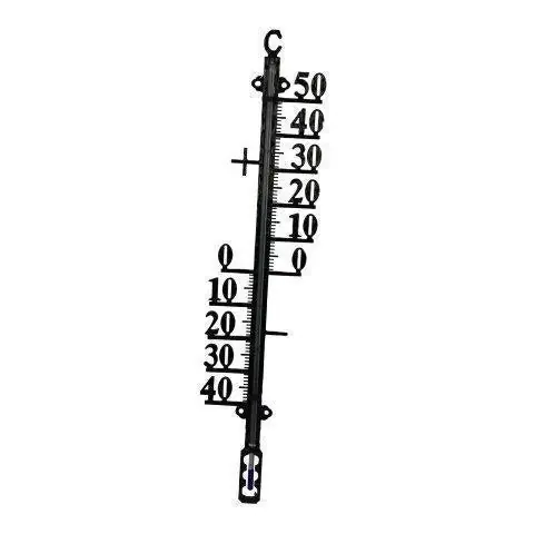 Buitenthermometer metaal zwart