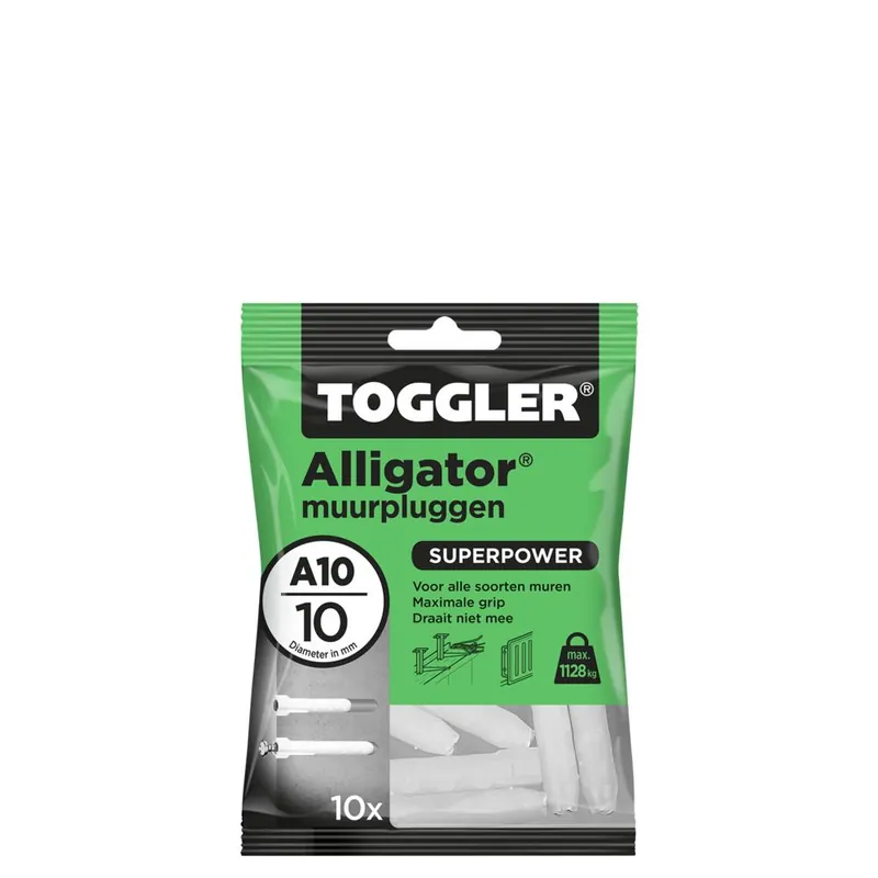 Toggler Alligator Plug Zonder Flens A10