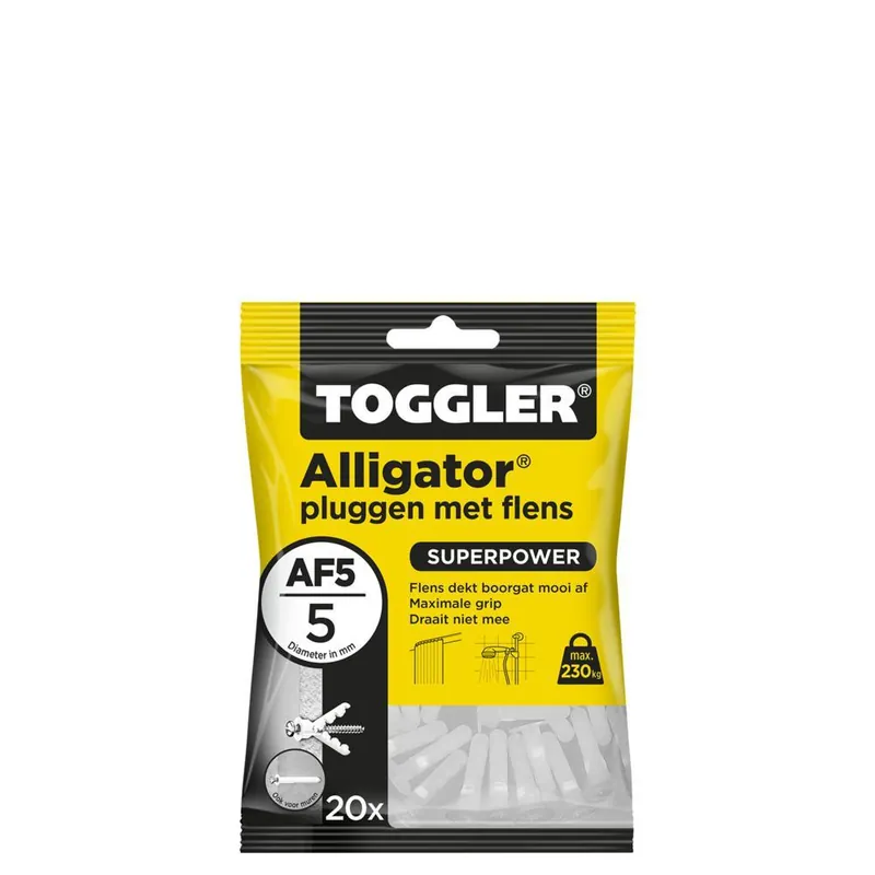 Toggler Alligator plug met flens AF5 (20 st.)