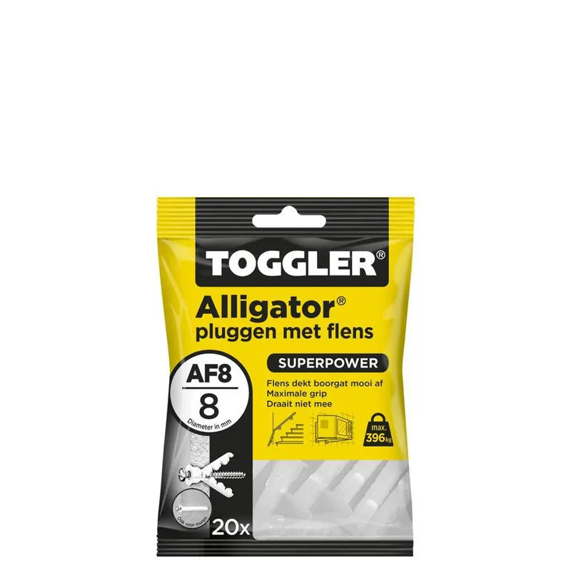 Toggler Alligator plug met flens AF8 (20 st.)