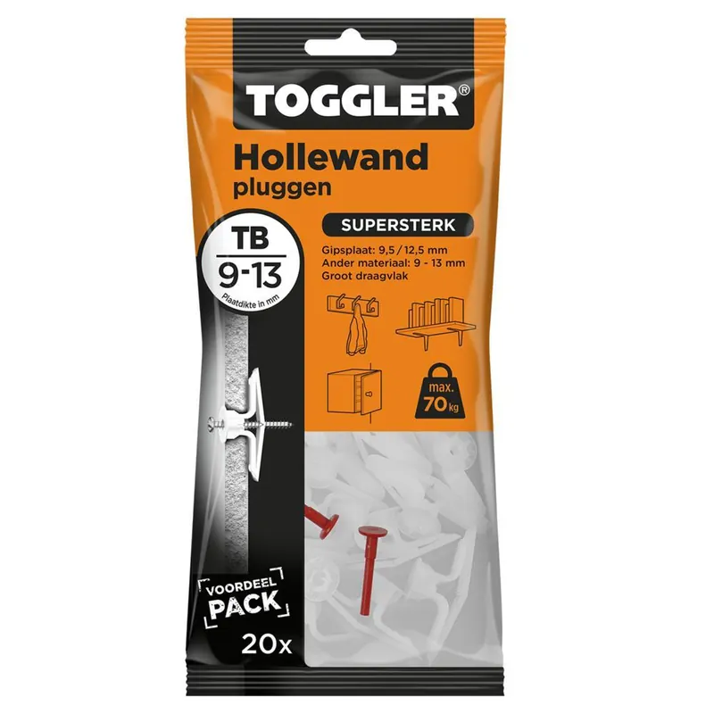 Toggler hollewand plug TB 20 stuks