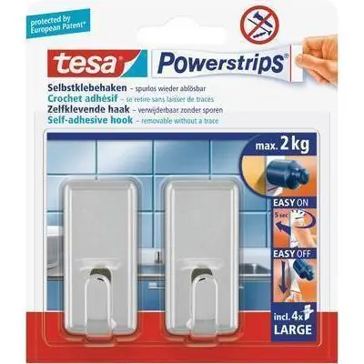 Tesa Powerstrips haak large Classic chroom