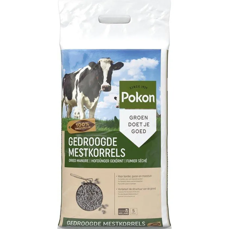 Pokon gedroogde mestkorrel 5 kg