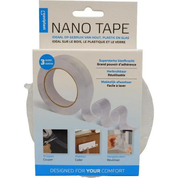 Nano-tape 3 meter herbruikbaar
