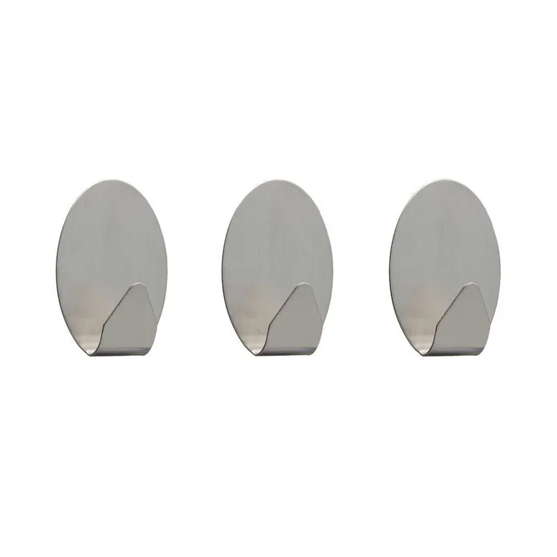 Tiger haak Baseline Oval S RVS geborsteld (3 stuks)