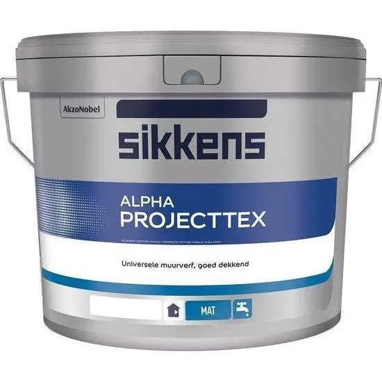 Sikkens alpha projecttex wit 10 liter