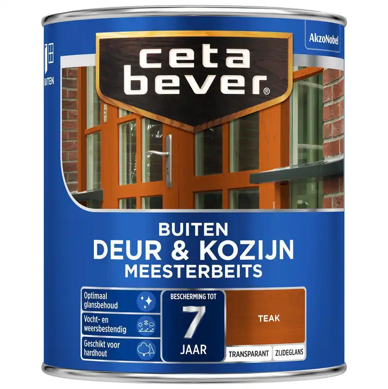 Ceta Bever Deur & Kozijn meesterbeits transparant 085 teak 750 ml.