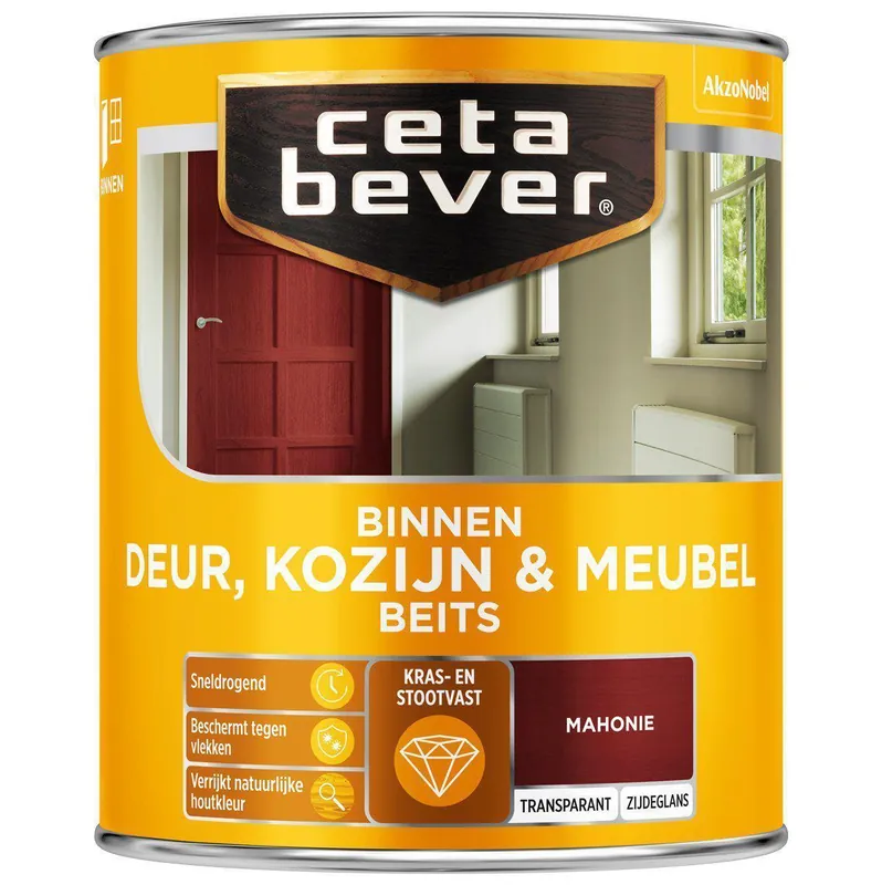 Ceta Bever Deur & Kozijn binnenbeits transparant 0145 mahon 750 ml.
