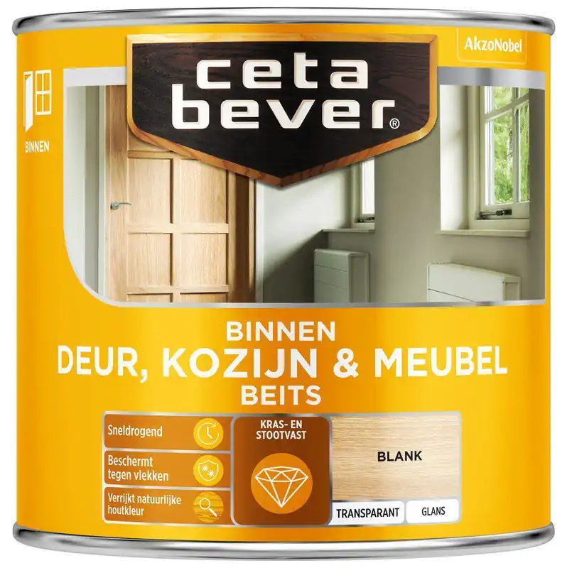 Ceta Bever Deur & Kozijn binnenbeits transparant GL 0103 250 ml.
