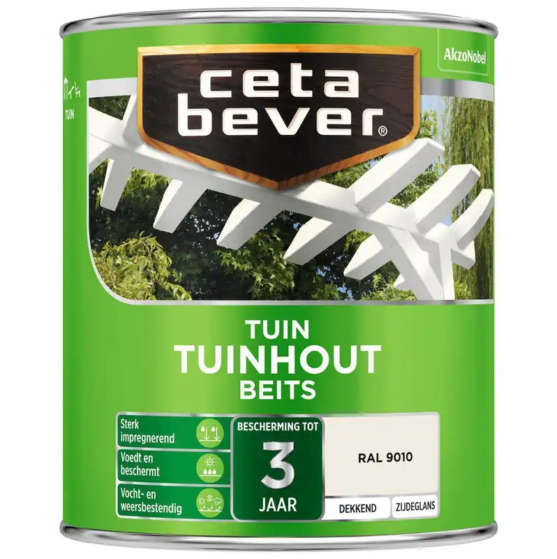 Ceta Bever tuinhoutbeits RAL 9010 750 ml.