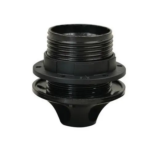 Fitting E27 + buitendraad zwart + 1 ring