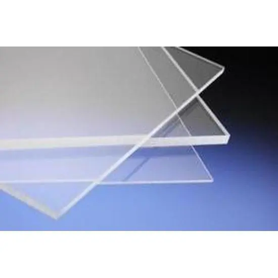 Kunststofglas glashelder 4 mm. 50x50 cm.