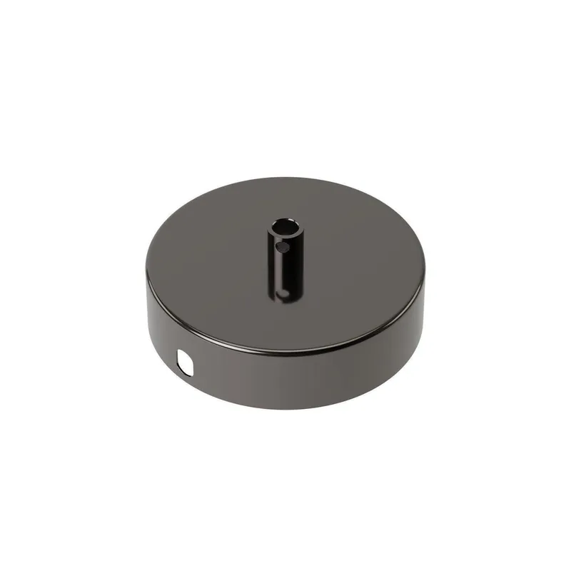 CALEX metalen plafondplaat 100mm 1 gat, shiny pearl black