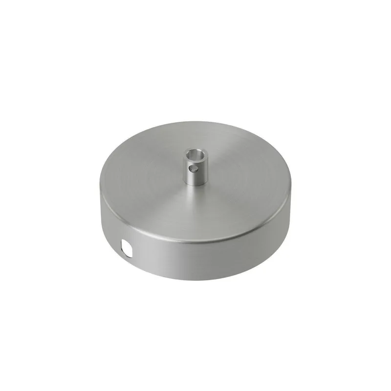 CALEX metalen plafondplaat 100mm 1 gat, matt nickel