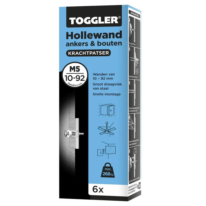 Toggler hollewand ankers M5 (6 st.)