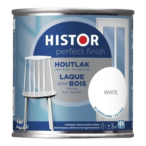 Histor Perfect Finish Houtlak White Zijdeglans 250 ml.