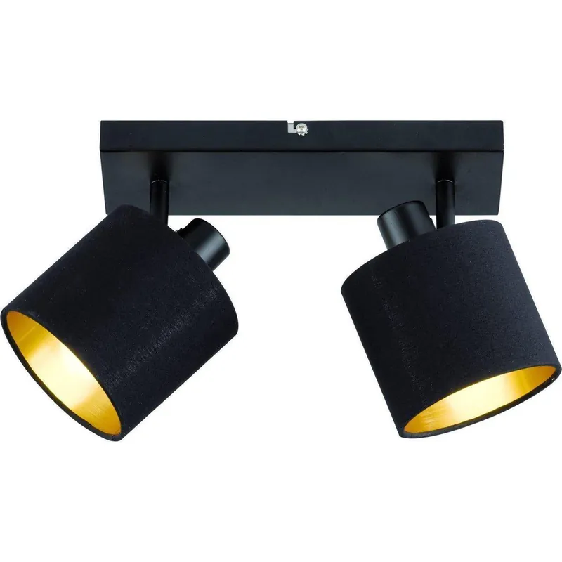 Reality opbouwspot Tommy 2-spots mat zwart
