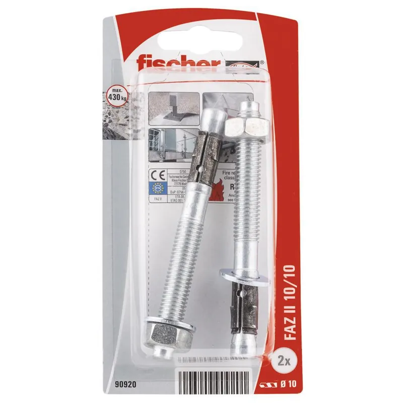Fischer Doorsteekanker FAZ II 10/10 elektrolytisch verzinkt