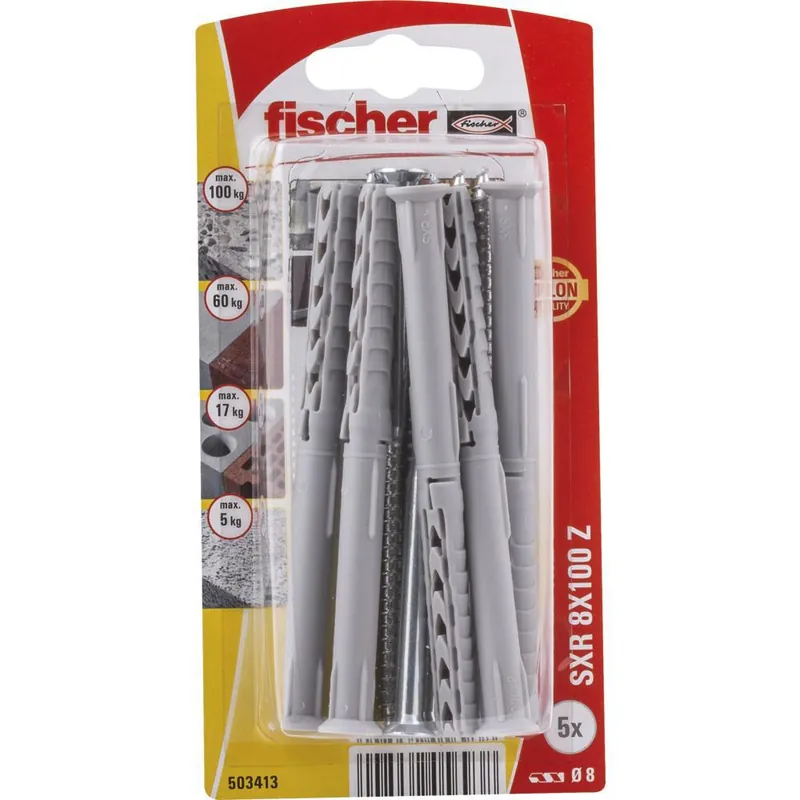 fischer constructieplug SXR 8x100 Z verzonken kop