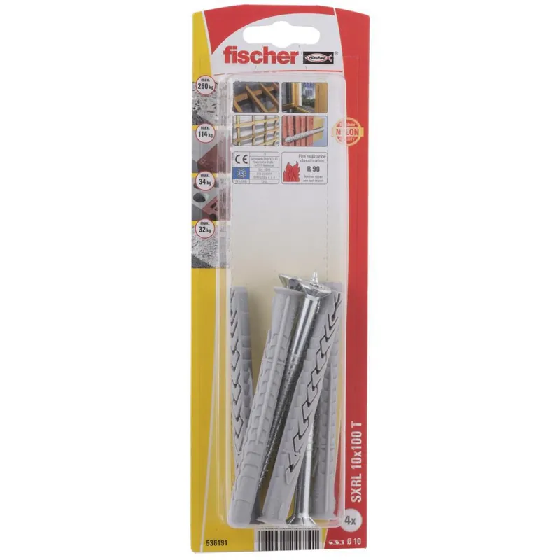 fischer constructieplug SXRL 10x100 T verzonken kop