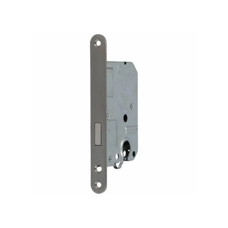 S2 binnendeurslot BSW12 cilinderbediend kast voorpl. wit gelakt L/R incl. rechthoekige sluitplaat