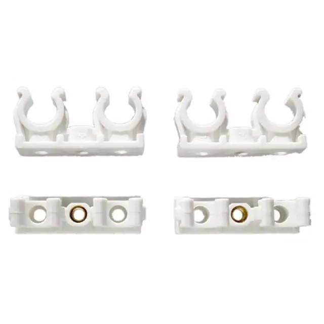 Dubbele clip koperbuis 15mm 4 st.