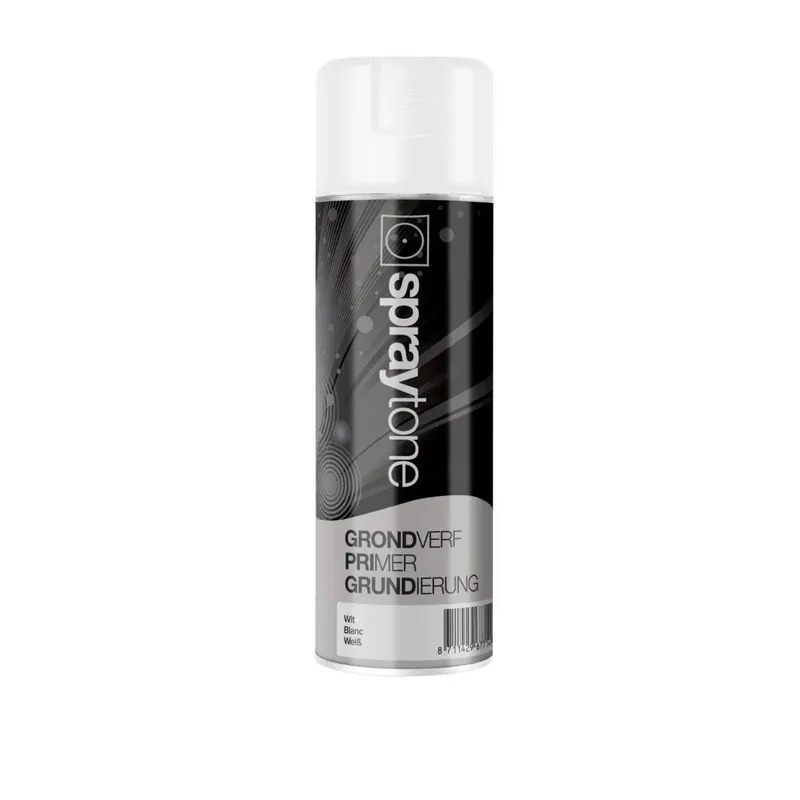 Spraytone grondverf binnen/buiten wit 400ml