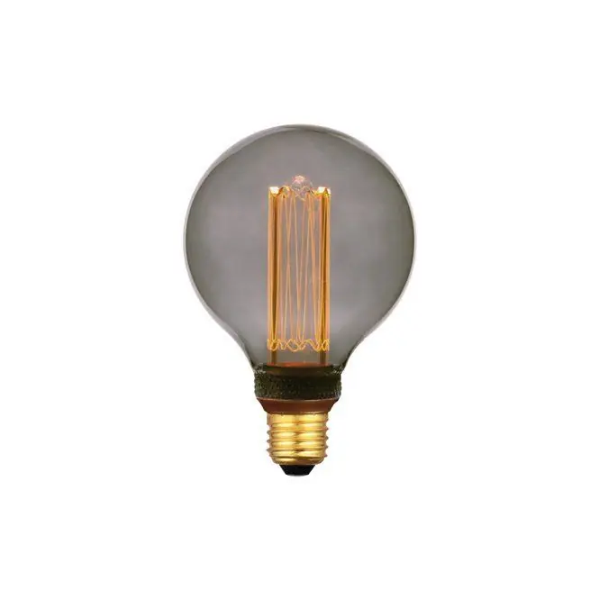 Led kooldraad Globe 95mm E27 1w  2.5w  5w 1800k SMOKE 3 stappen dimbaar Scene switch 120L titanium