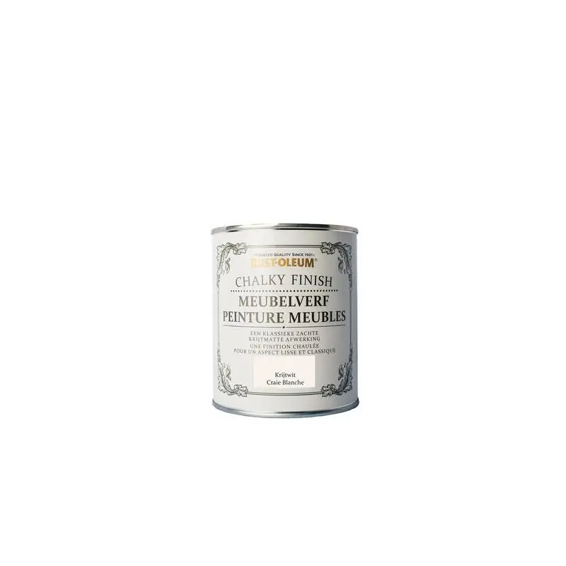 Rust-Oleum Chalky Finish meubelverf krijtwit 750 ml.