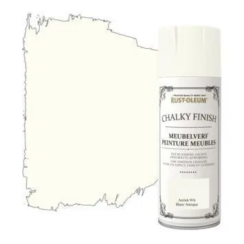 Rust-Oleum Chalky Finish meubelverf spuitbus antiek wit 400 ml.