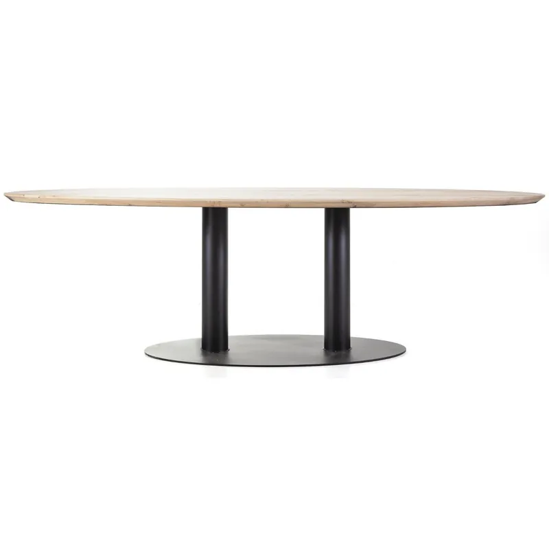 Eleonora eettafel ovaal 300x120 naturel