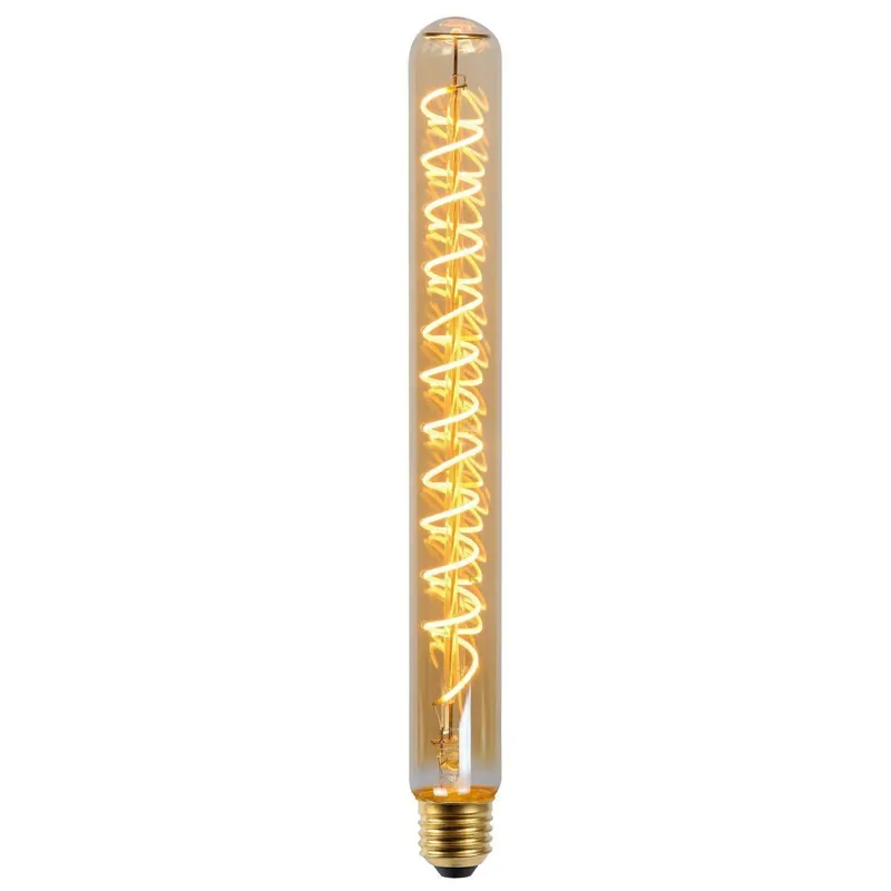 Lucide LED filament lamp Ø3,2x30cm E27 5W amber dimbaar