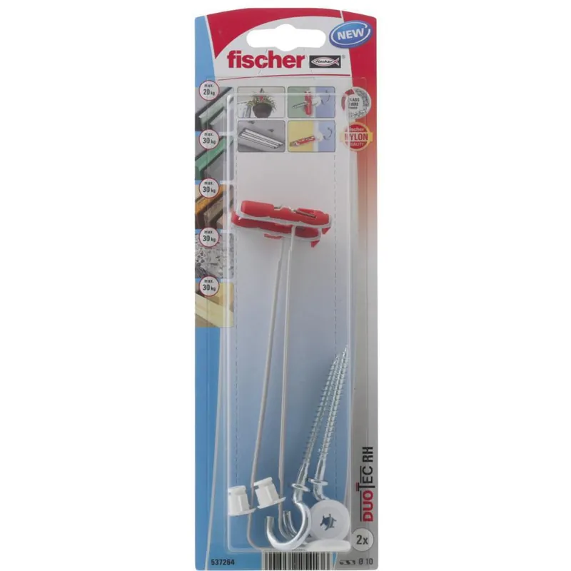 Fischer Hollewandplug DUOTEC 10 RH met ronde haak