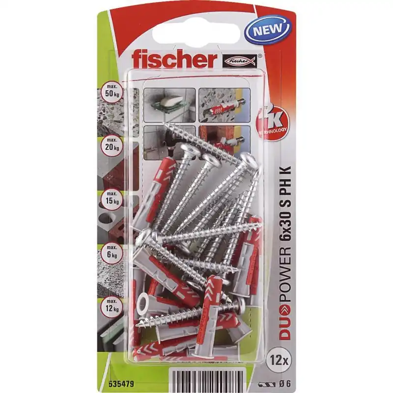 Fischer DUOPOWER 6x30 met bolkopschroef