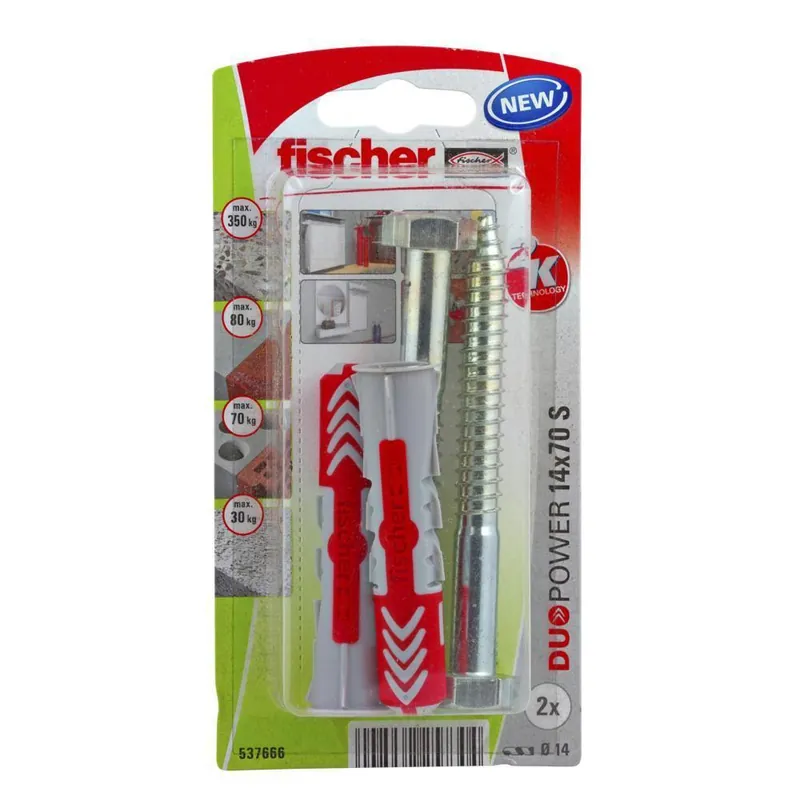 Fischer DUOPOWER 14x70 met zeskantschroef