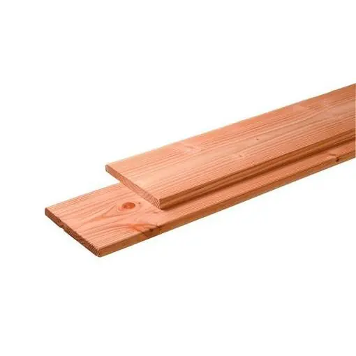 Douglas plank 1 zijde geschaafd 1 zijde fijnbezaagd 2,8x19,5x300 cm. onbehandeld