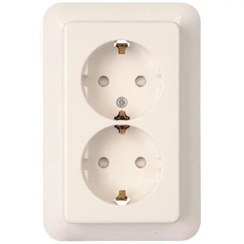 Rivo wandcontactdoos 2V RA KV helder wit