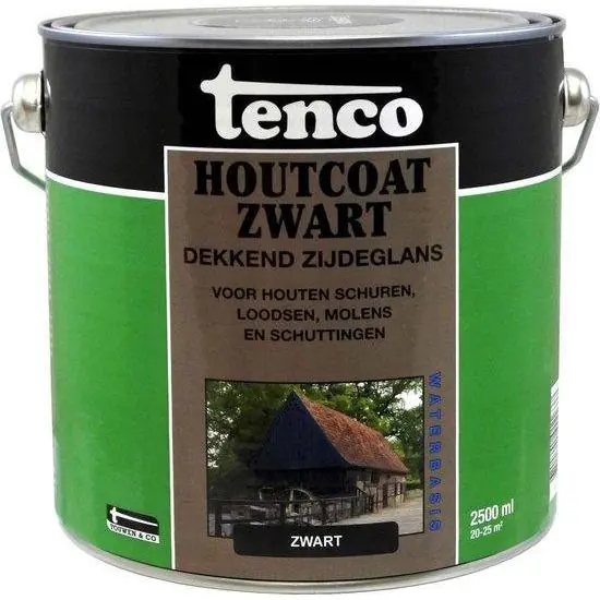 Tenco houtcoat zwrt WB zijglns 2,5 liter