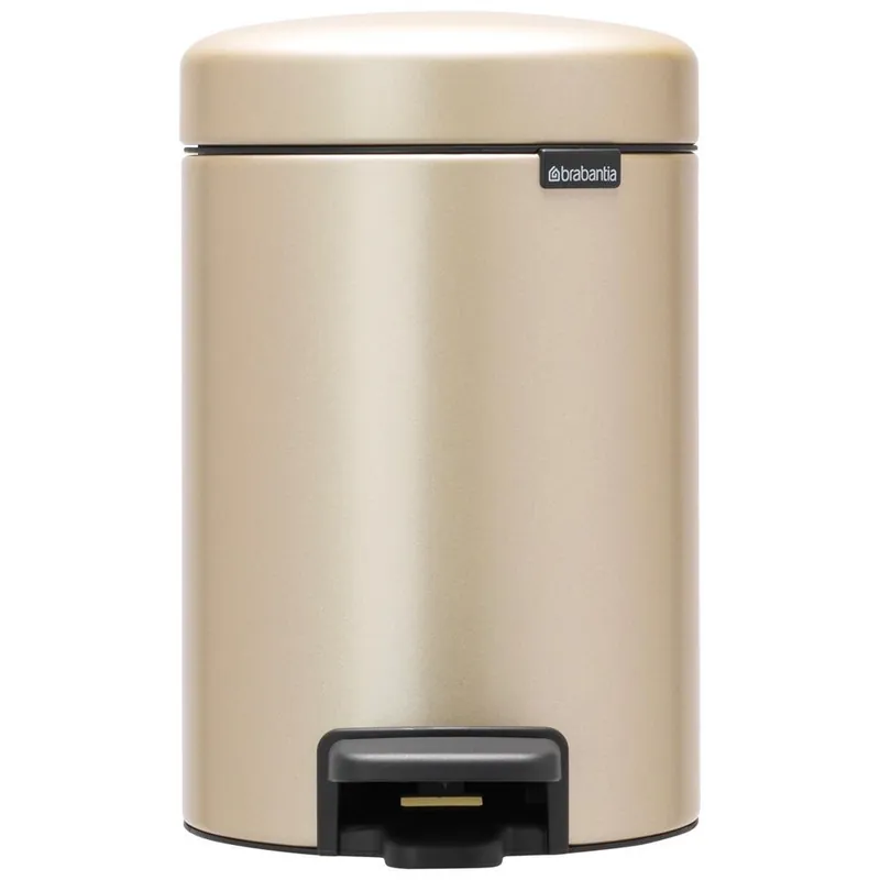 Brabantia newIcon pedaalemmer 3 liter met kunststof binnenemmer Champagne