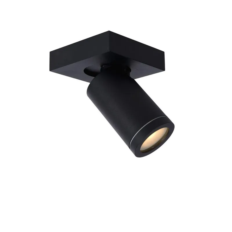 Lucide Taylor plafondspot badkamer LED Dim to warm GU10 1x5W zwart