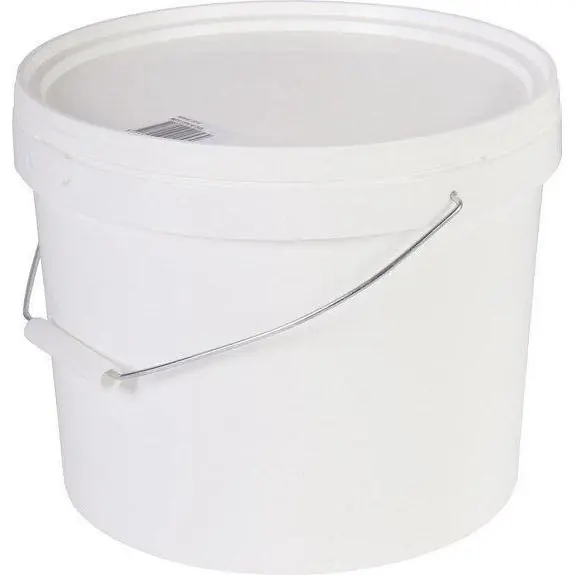 Emmer 10 liter wit met deksel
