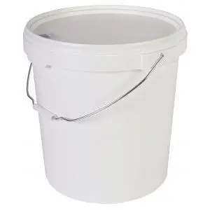 Emmer 30 liter wit met deksel kopen