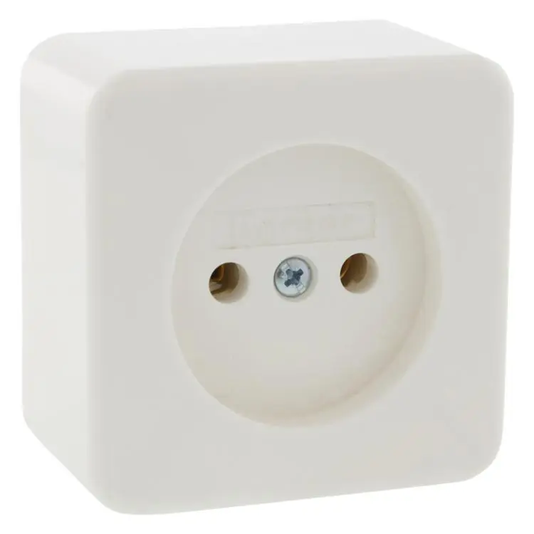 Berker contactdoos opbouw, 1-voudig polarwit