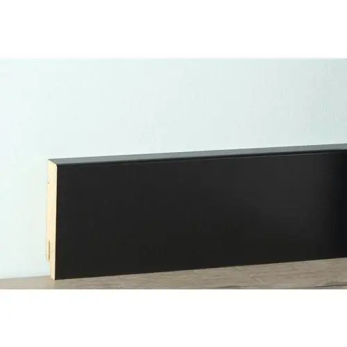 Maclean watervaste plint recht zwart 15x80mm 240 cm.