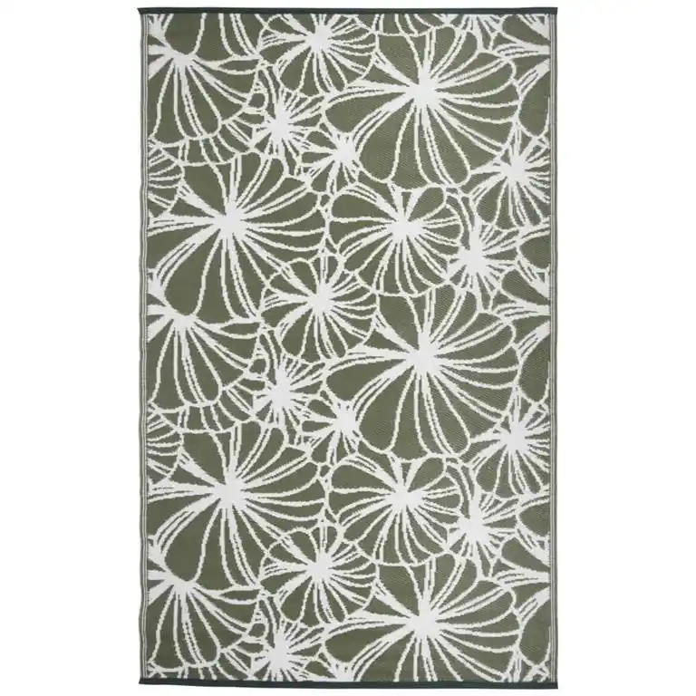 Esschert Design Tuintapijt floraal motief 241x151,5 cm.