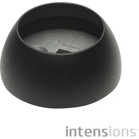 Intensions steun in de dag halfrond zwart mat 20mm 5pp (2 stuks)