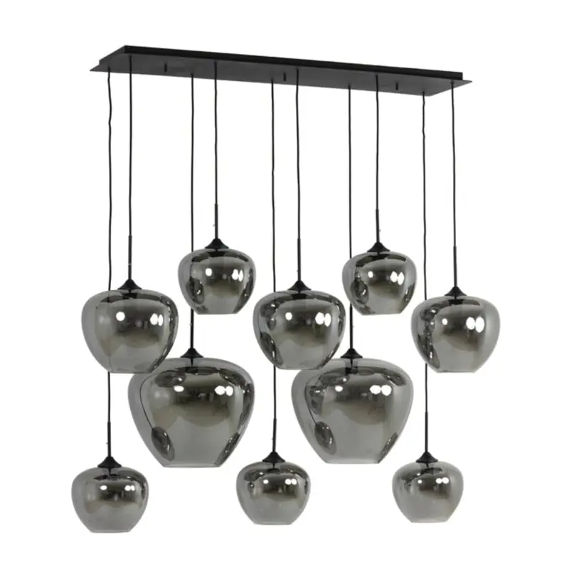 Light & Living hanglamp Mayson 10-lichts grijs