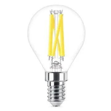 Philips LED kogellamp transparant E14 5,9W (60W) warm wit dimbaar