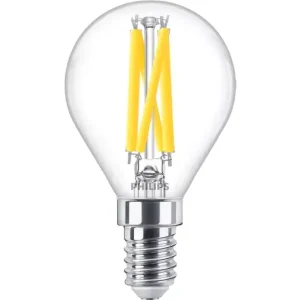 Philips LED kogellamp transparant E14 3,4W (40W) warm wit dimbaar