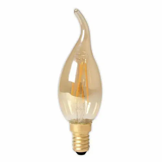CALEX LED tip-kaarslamp 220-240V 3,5W 250lm E14 BXS35 goud 2100K dimbaar